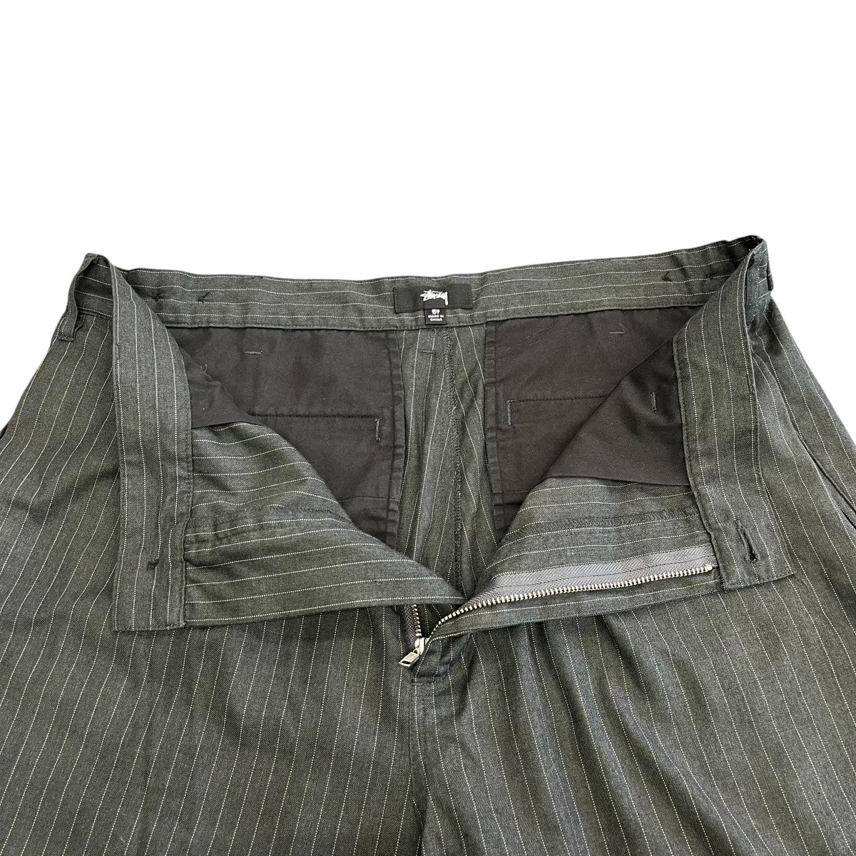 STRIPED VOLUME PLEATED TROUSERスラックス116623 - Image 3
