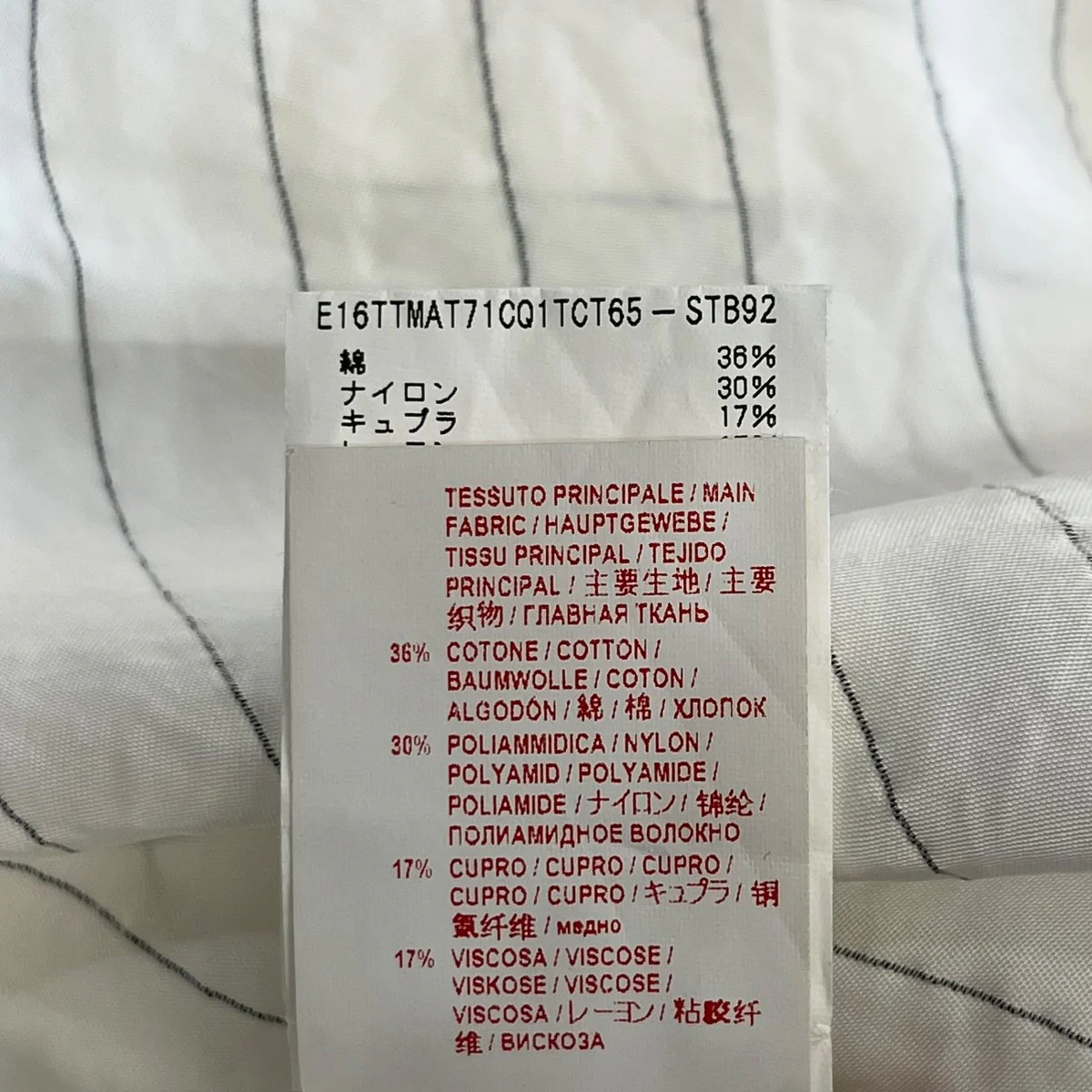ノースリーブシャツE16TTMAT71CQ1TCT65-STB92 - Image 5