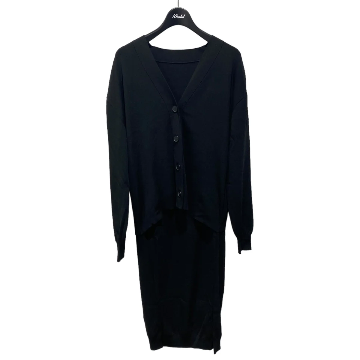 460EAS70-0010 Back long knit CDロングニットカーディガン