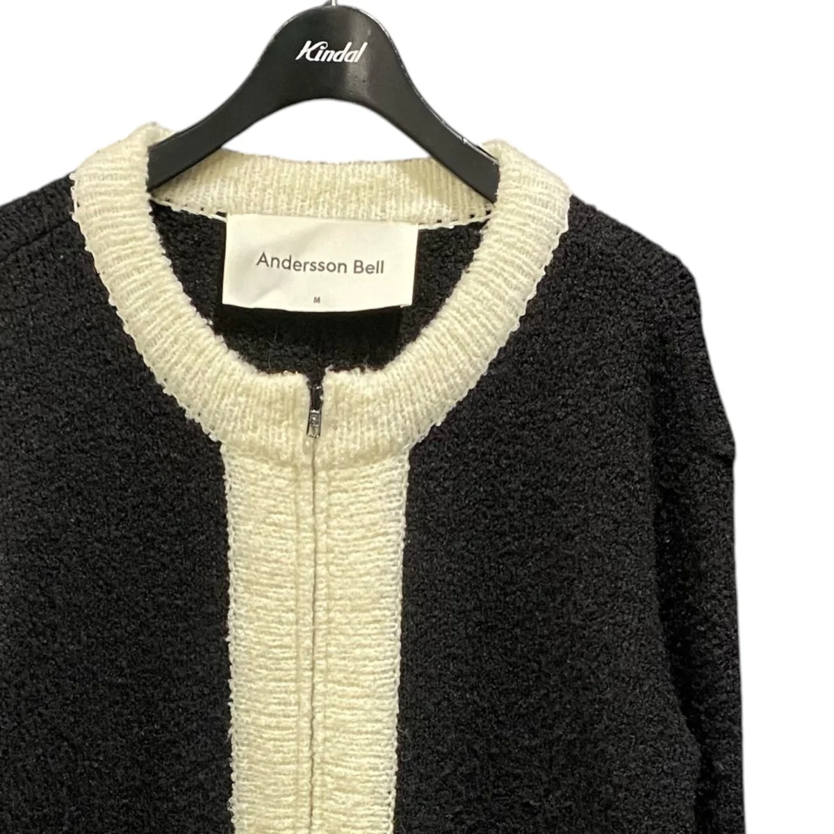 B&W ZIP KNIT CARDIGANatb673m - Image 3