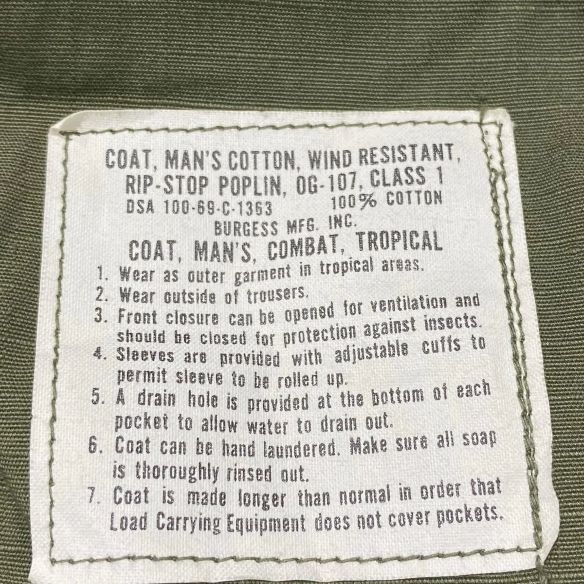 69年製ungle Fatigue Jacket 4th100-69-C-1363 - Image 6