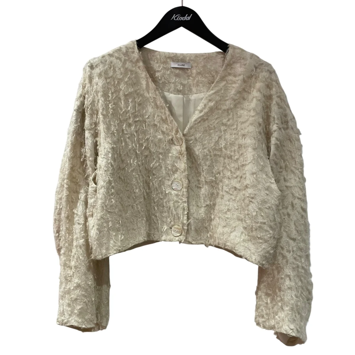 FEATHER SHELL BUTTON CARDIGAN短丈ジャケット17122-4002