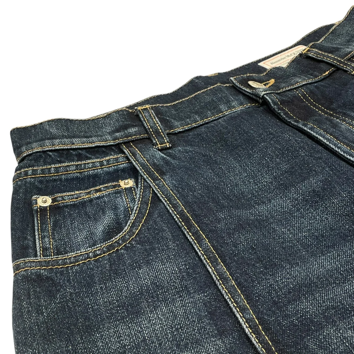 DARK BLUE COTTON DENIM SHORTSデニムショートパンツ765475 - Image 3