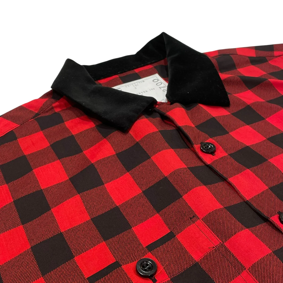 BUFFALO CHECK S S SHIRTSポリエステルオープンカラーシャツ22-02700M - Image 3