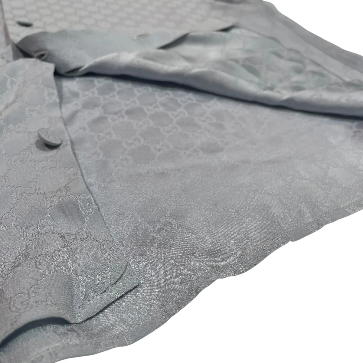 GG Silk Crepe Shrit長袖シャツ751054 ZAAZQ - Image 5