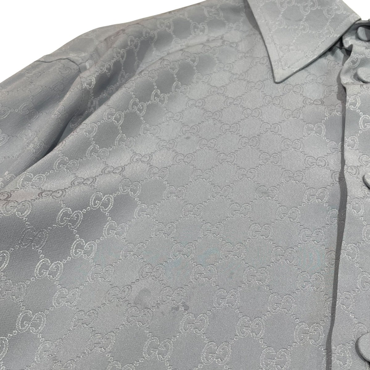 GG Silk Crepe Shrit長袖シャツ751054 ZAAZQ - Image 8