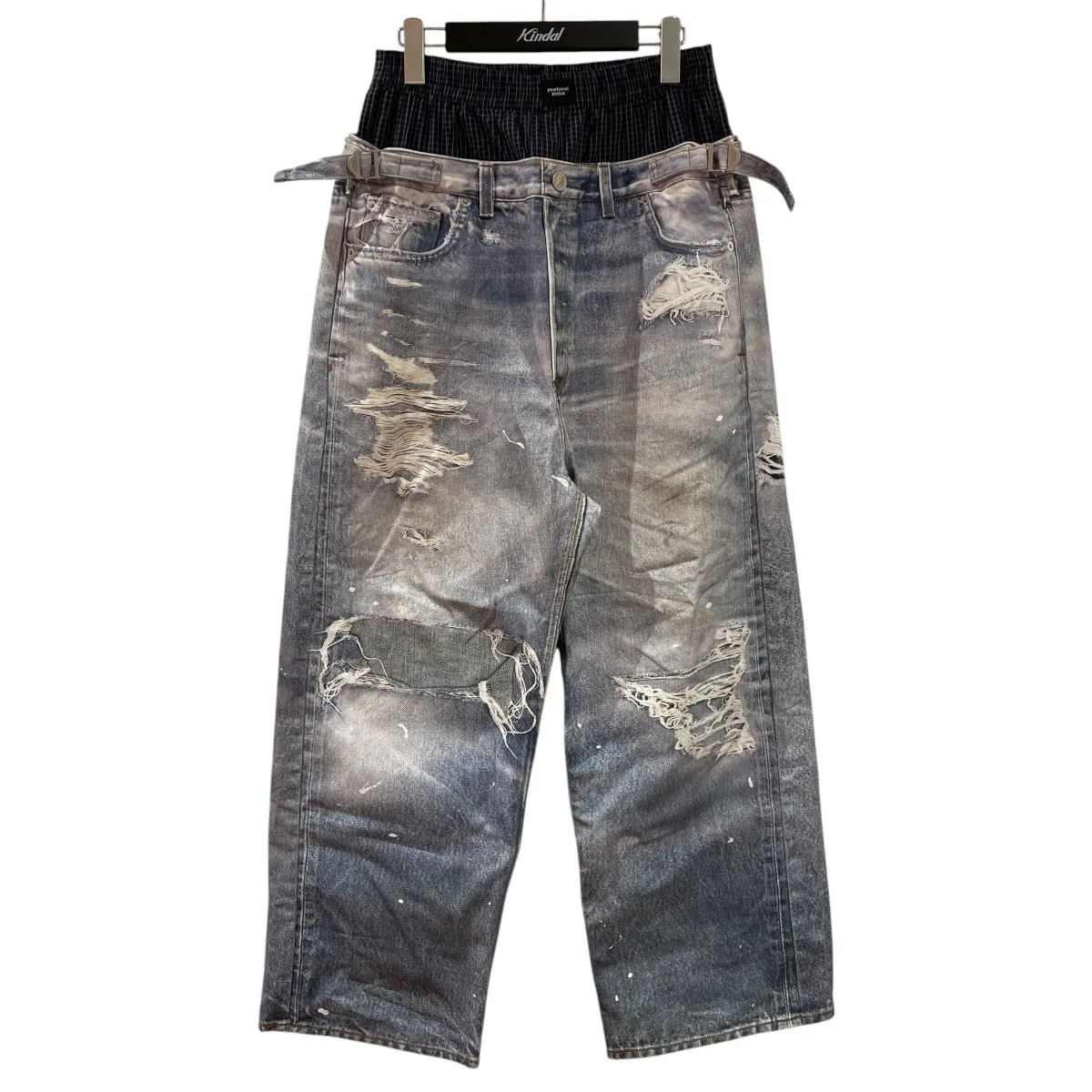 TROMPELOEIL LAYERED PANTSデニムパンツ
