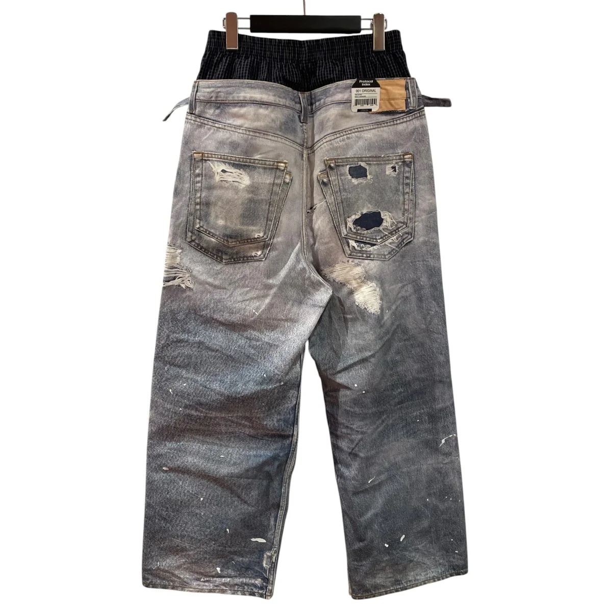 TROMPELOEIL LAYERED PANTSデニムパンツ - Image 2