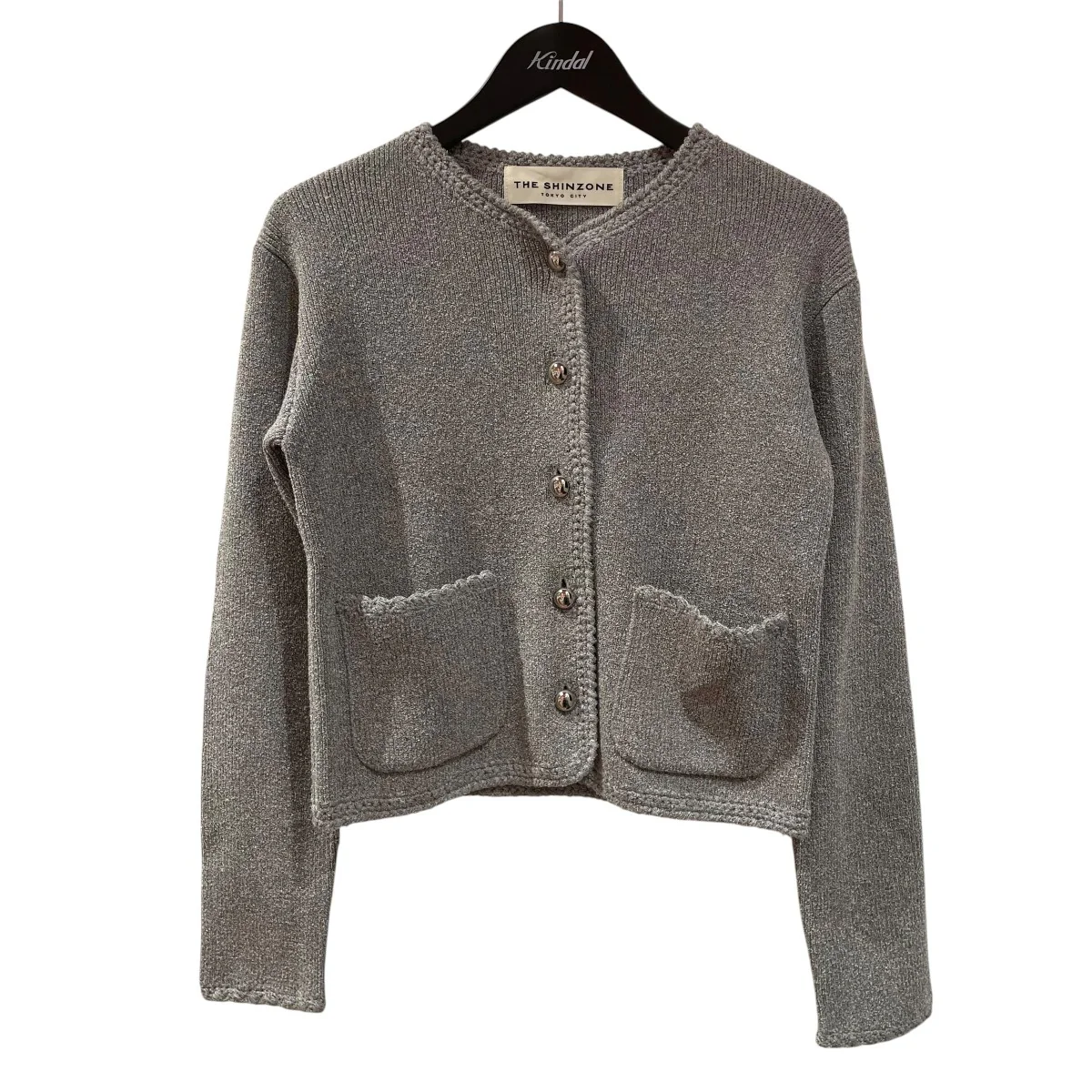 BOUCLE KNIT JACKETノーカラージャケット25SMSNI09