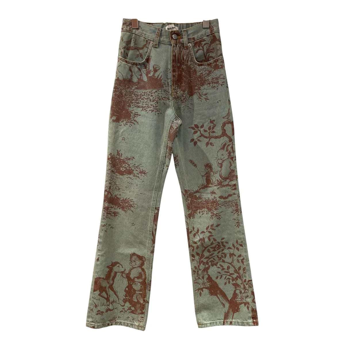 Dorianna fairy tale printed straight Jeansデニムパンツ
