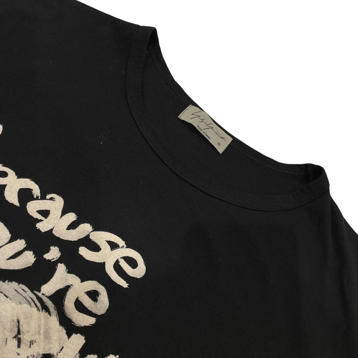 20AW丸首半袖 抜染 メッセージPTプリントTシャツhr t20 075 - Image 3