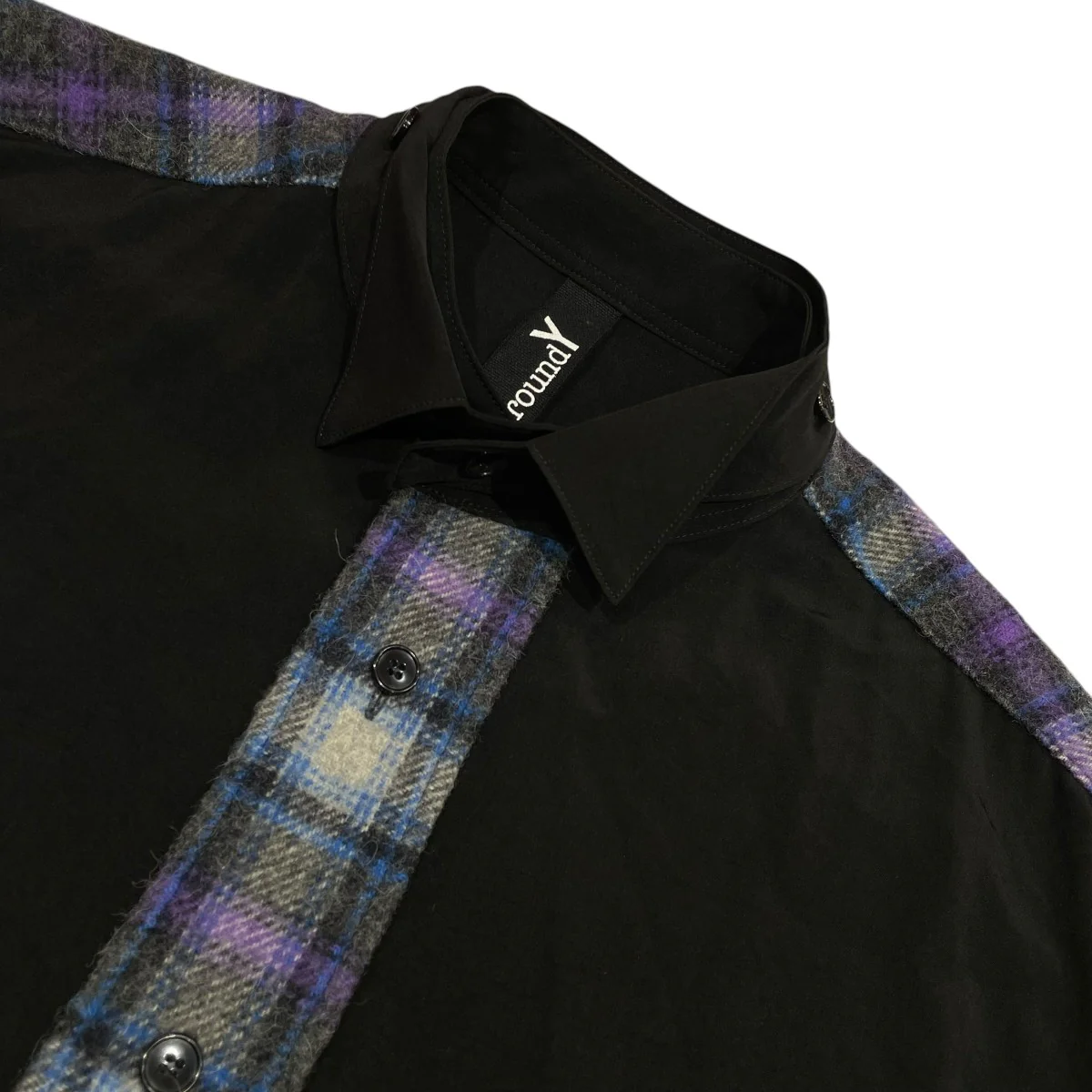 COMBINATION SHIRTトリアセテート、ウール長袖シャツgo b08 800 - Image 3