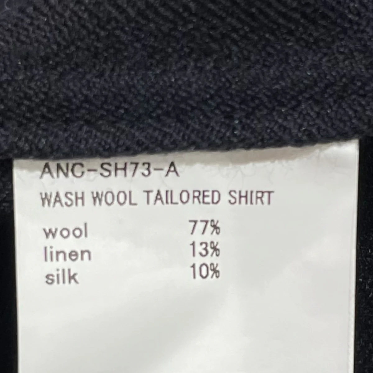 WASH WOOL TAILORED SHIRT長袖シャツANC-SH73-A - Image 6