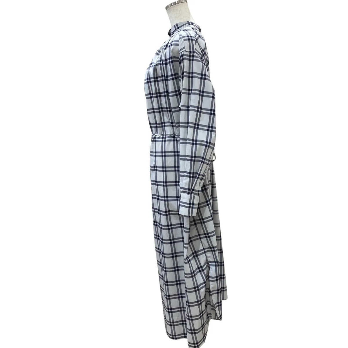 CHECKED BIB FRONT SHIRT DRESS202-15117 - Image 5