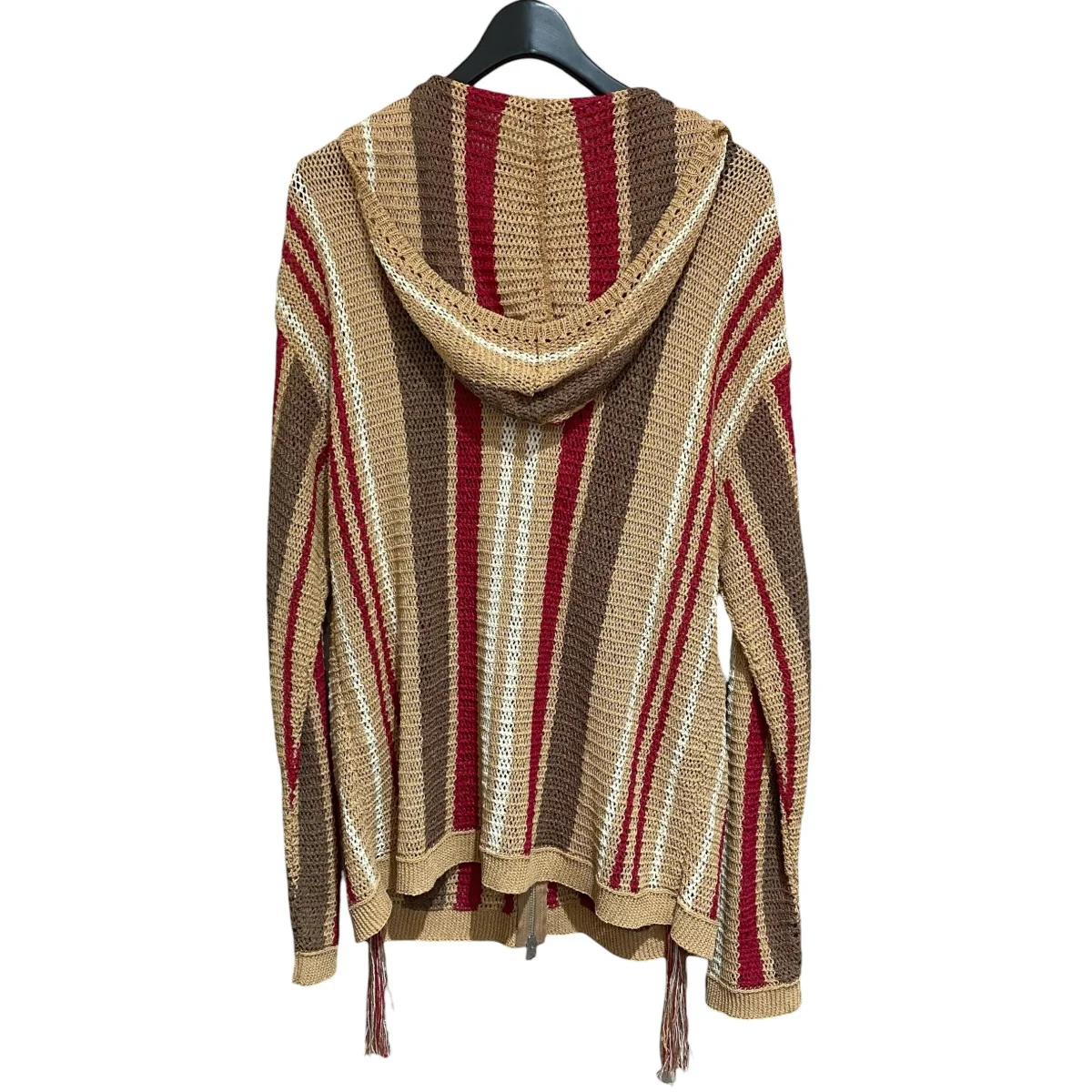STRIPE MESH KNIT HOODIE25KO-SS07 - Image 2