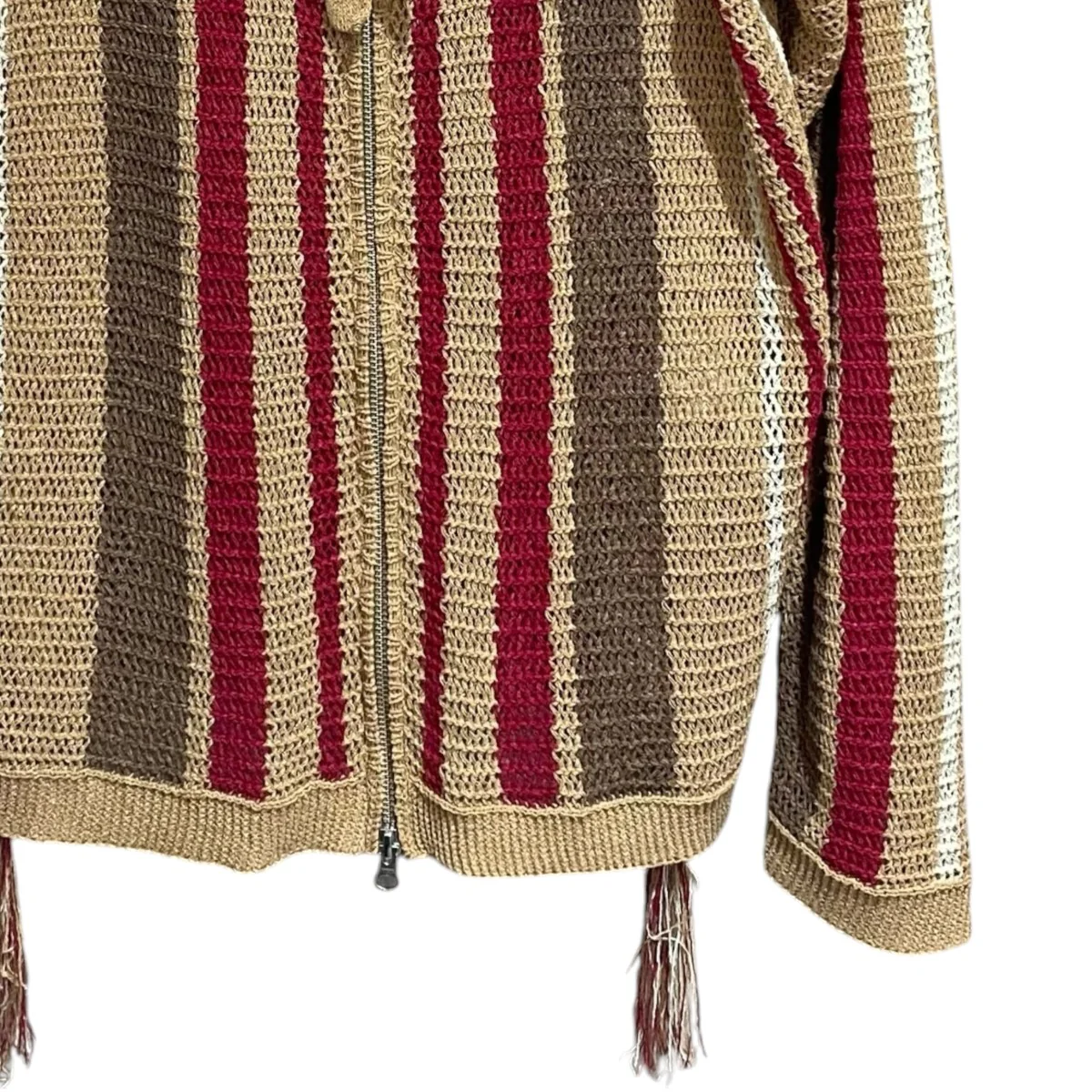 STRIPE MESH KNIT HOODIE25KO-SS07 - Image 4