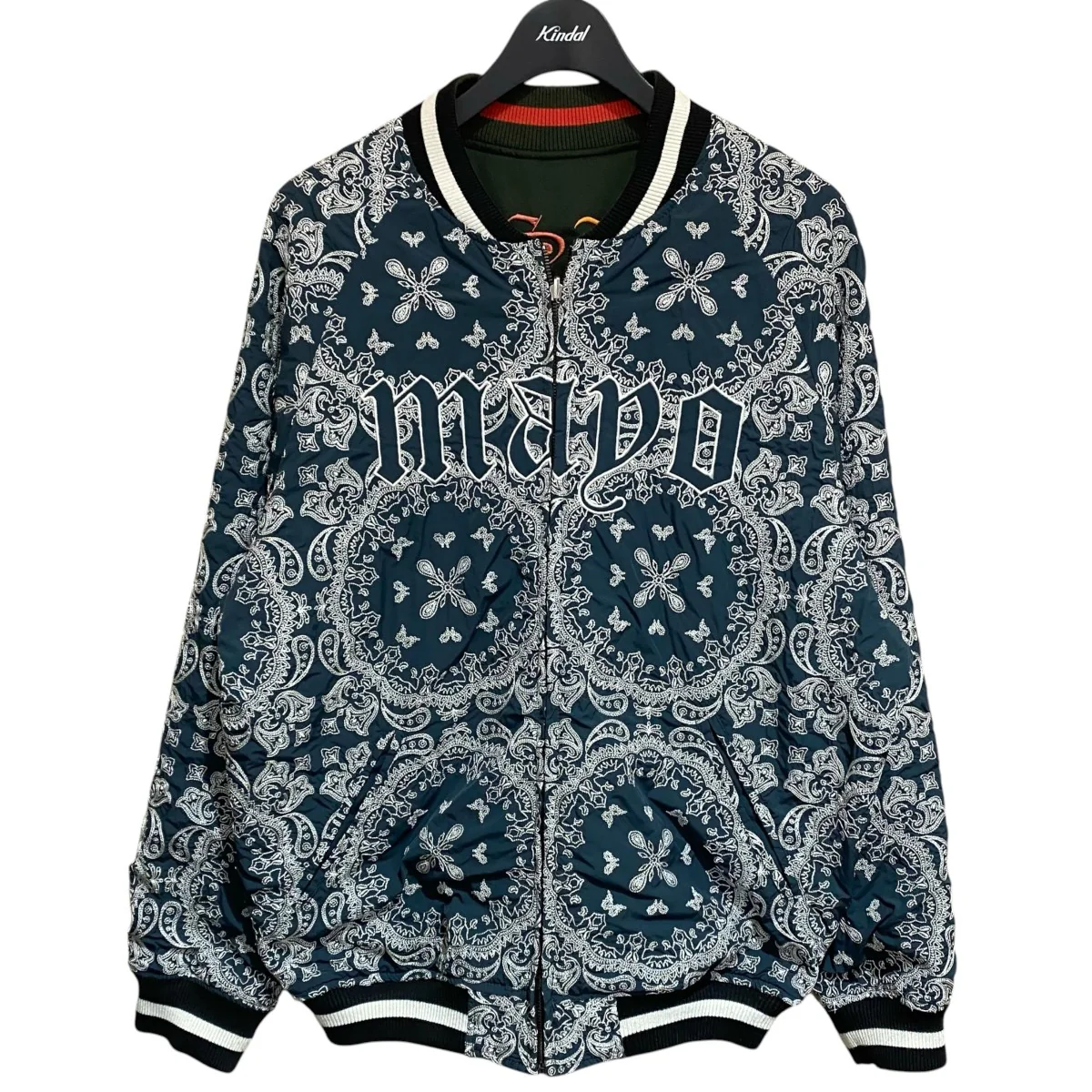 Paisley Embroidery Reversible Nylon Track Jacket23MY-JK10