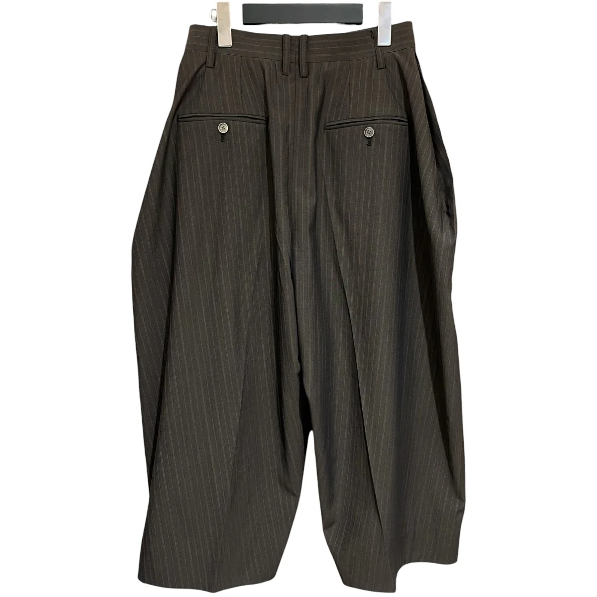 Sheer stripe suiting side tuck widepants1545105013 - Image 2