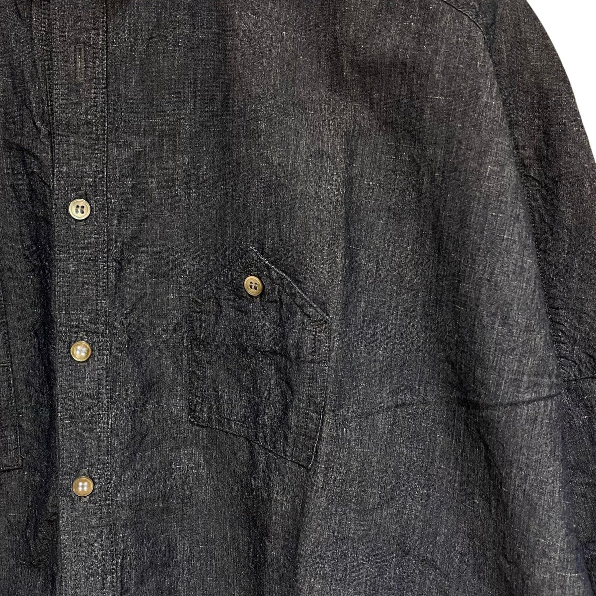 Cotton linen Washi paper shirt半袖シャツ01191-2016 - Image 5