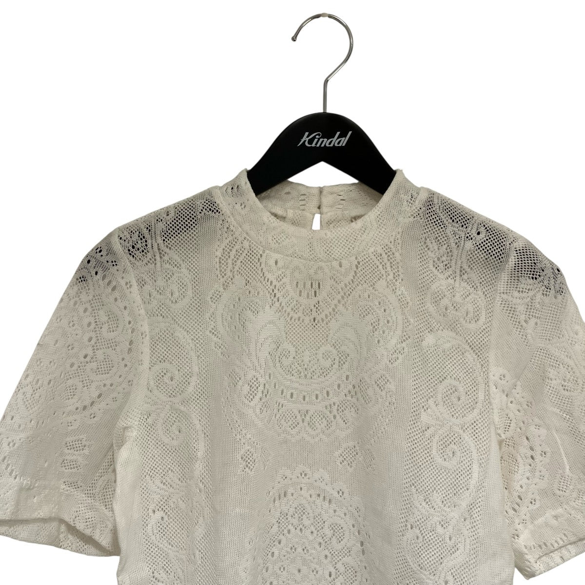 Curtain Lace Jacquard Jersey Top半袖ブラウスMM21SS-JS004 - Image 3