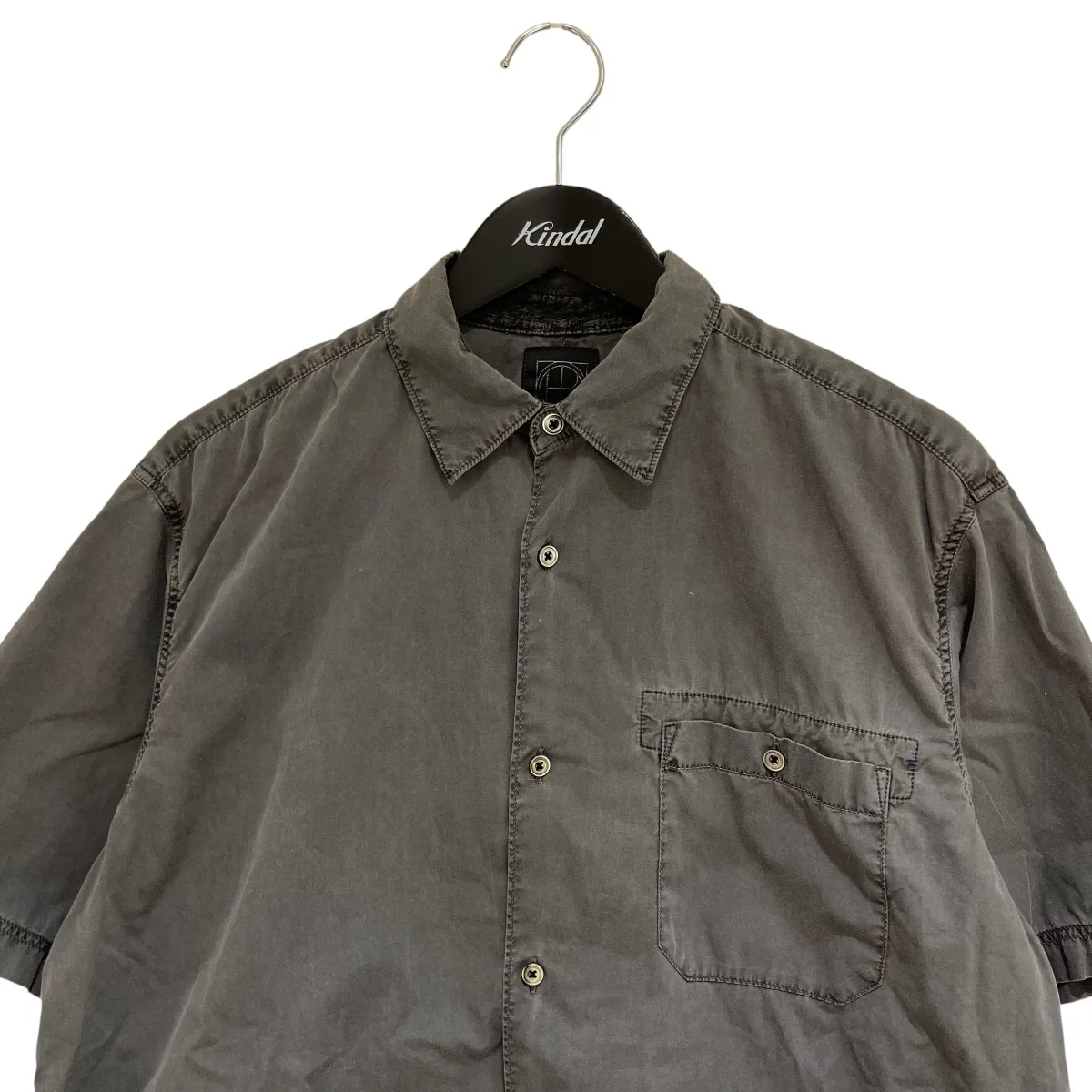 ARTISAN S S SHIRT COTTON BROAD CHARCOAL DYED半袖シャツHB-S3702 - Image 3