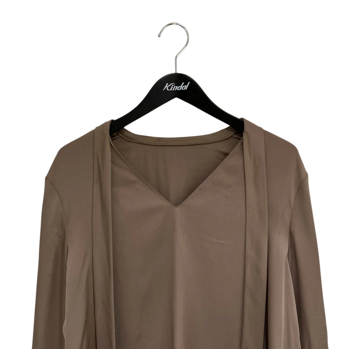 Modern Georgette Open Nk Tie Blouse長袖ブラウス01-5108210-350-906 - Image 3