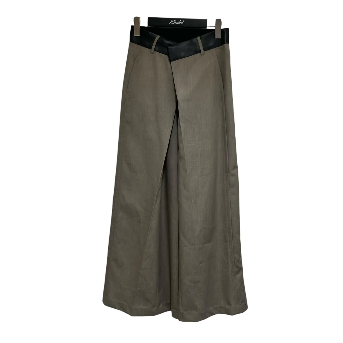 Leather Belted Trousersワイドパンツ124440005