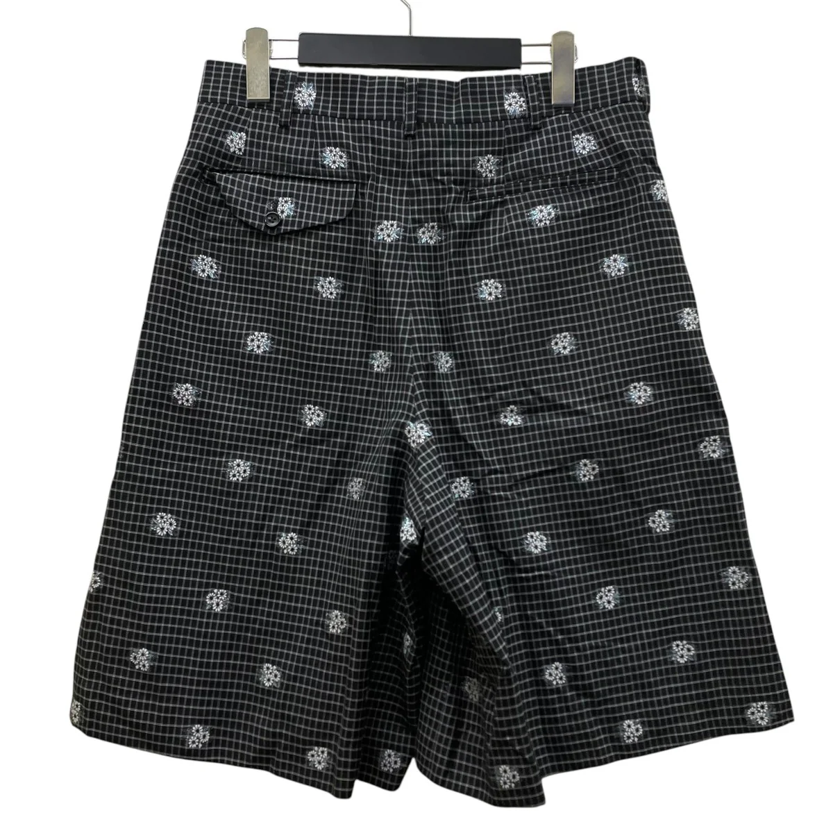 花柄 チェック柄 ハーフパンツ ショートパンツPO-P012 - Image 2