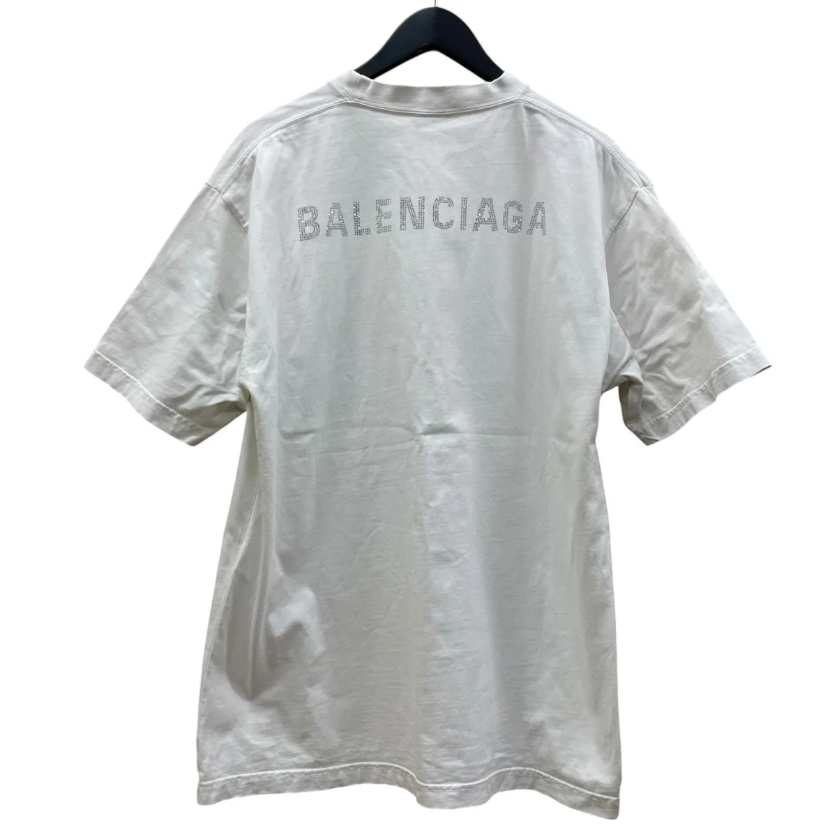 スワロフスキーブランドロゴ ラインストーン 半袖Tシャツ コットンTシャツ641655 - Image 2
