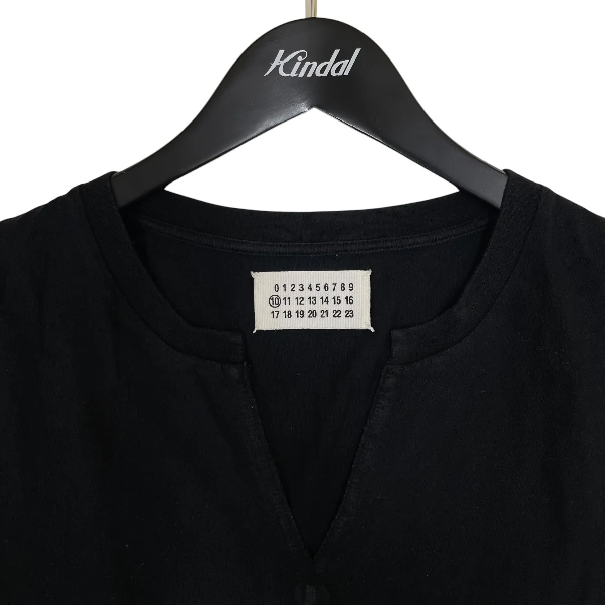 無地 Vネック ヘンリーネック 半袖Tシャツ コットンTシャツ - Image 3