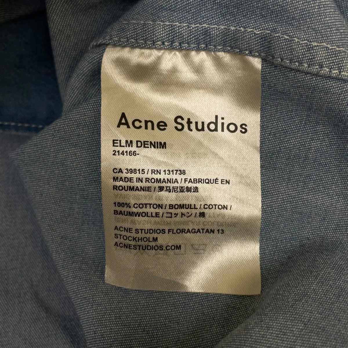 ELM DENIMオープンカラー デニムシャツ 半袖シャツ コットンシャツ214166 - Image 6
