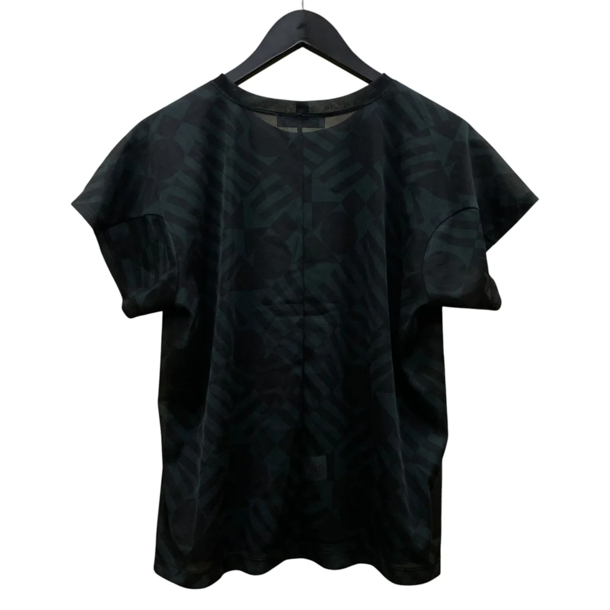 幾何学 総柄 シアー 半袖Tシャツ1L41JK721 - Image 2