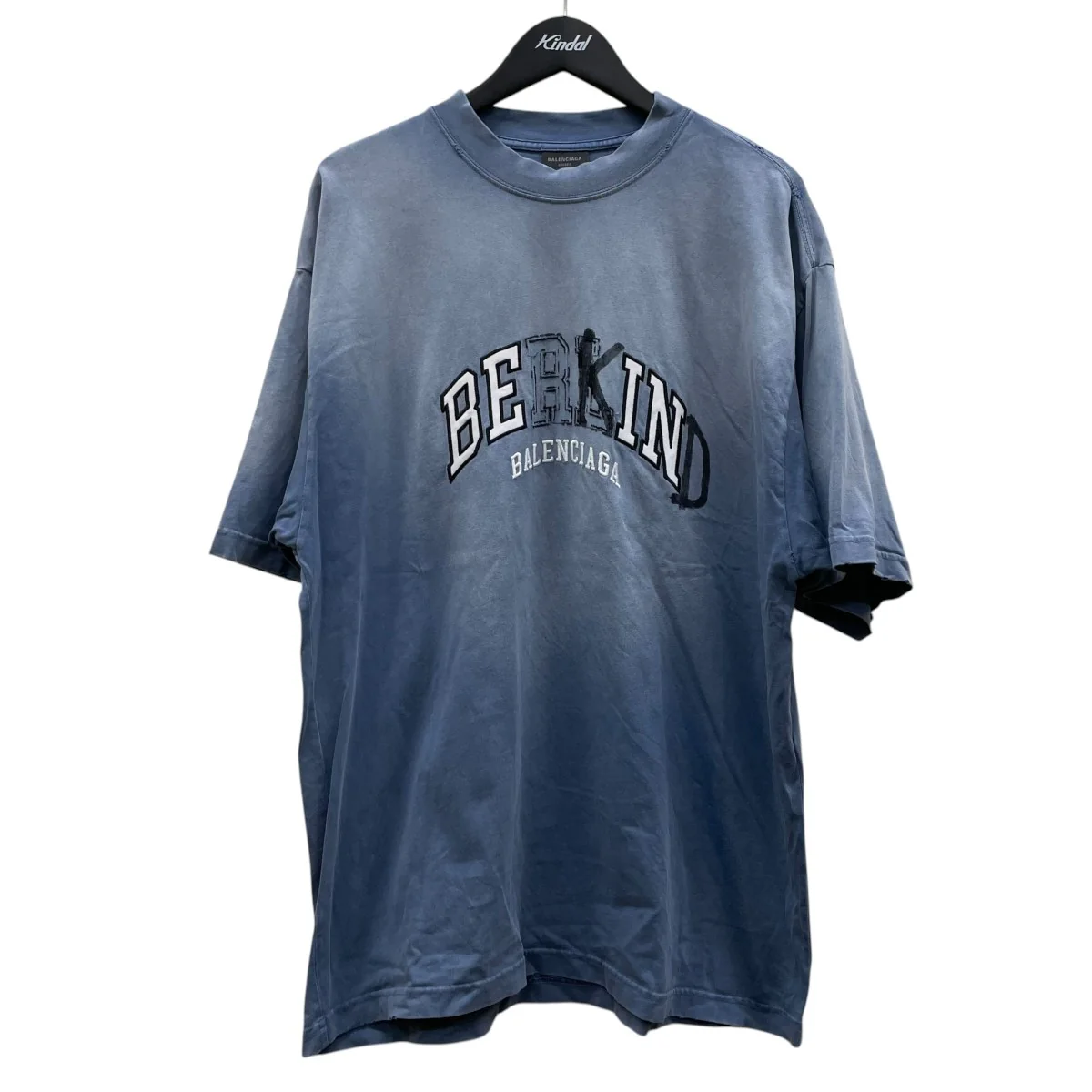 BE KINDプリントダメージ加工Tシャツワッペン 半袖Tシャツ コットンTシャツ764235 TPVD5