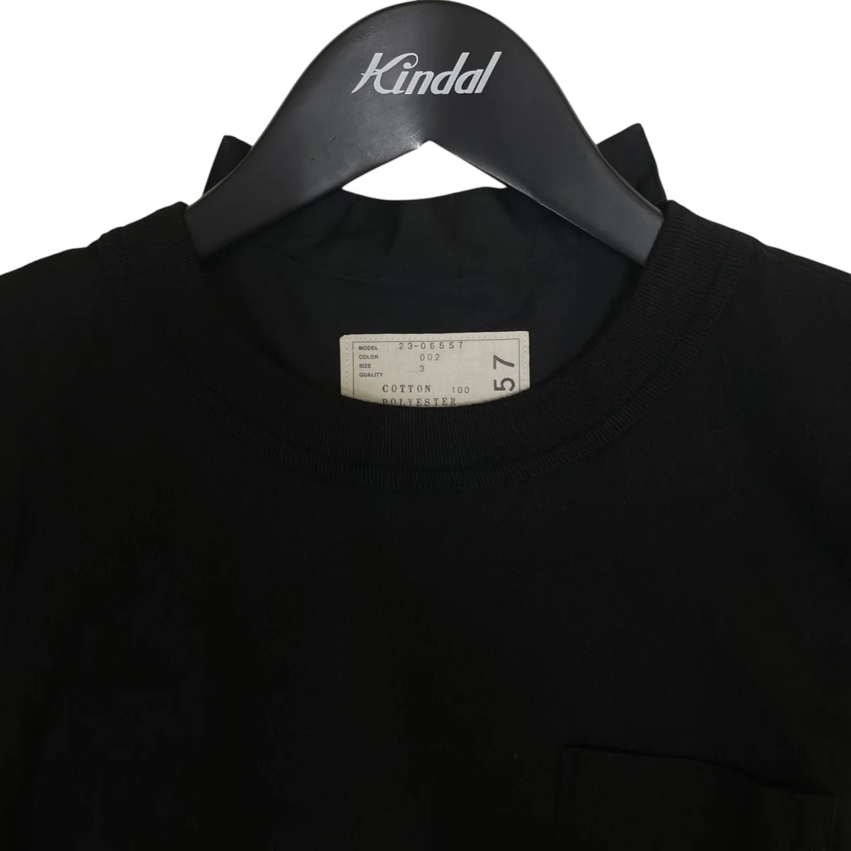 23SSCotton Poplin T-Shirt切替 再構築 ショート丈 半袖Tシャツ コットンTシャツ23 06557 - Image 3