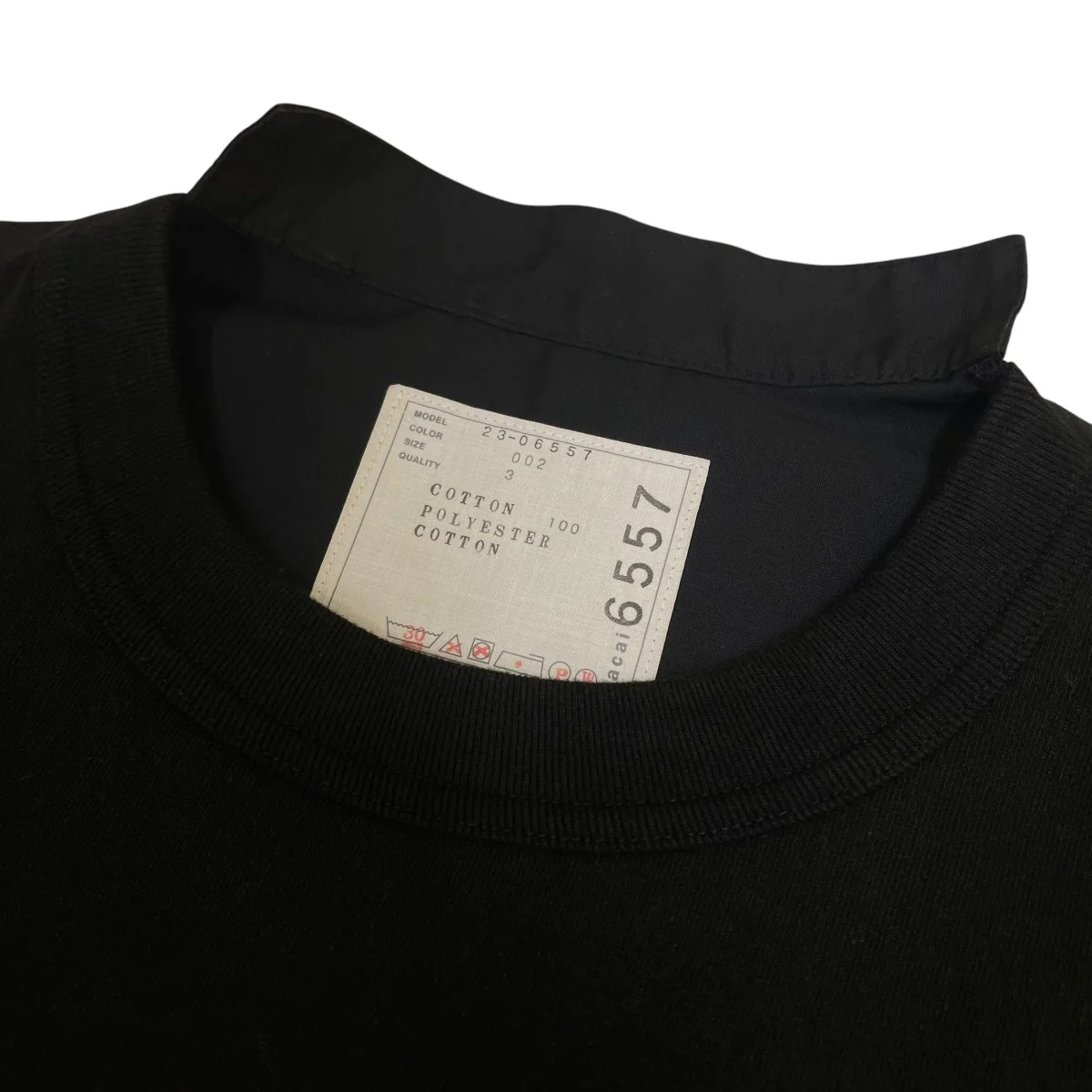 23SSCotton Poplin T-Shirt切替 再構築 ショート丈 半袖Tシャツ コットンTシャツ23 06557 - Image 7