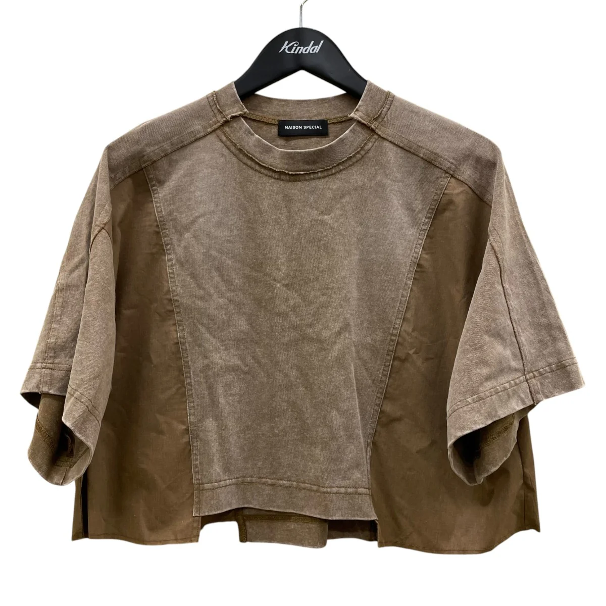 Docking Crash Short T-shirt切替 短丈 半袖Tシャツ コットンTシャツ21251416006