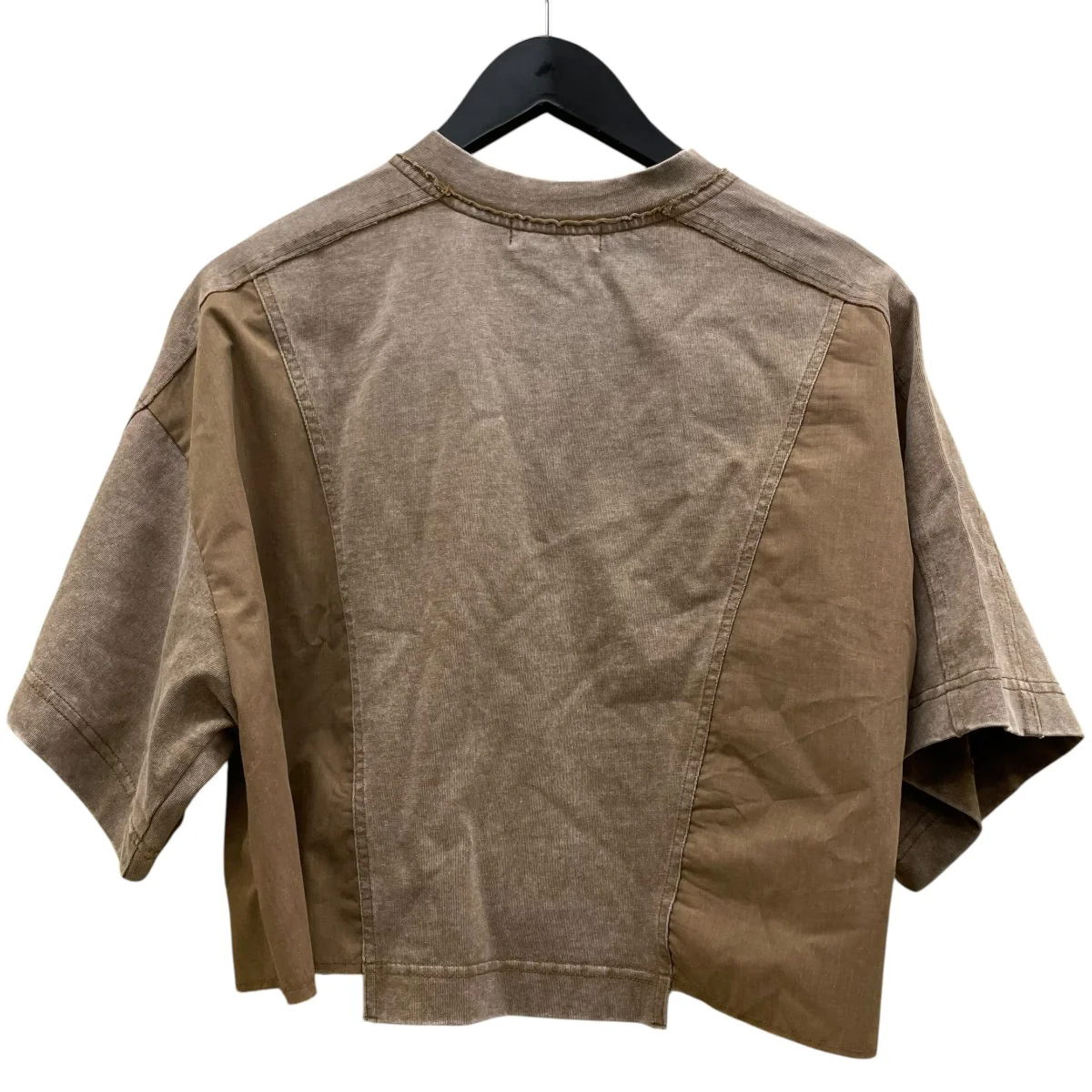 Docking Crash Short T-shirt切替 短丈 半袖Tシャツ コットンTシャツ21251416006 - Image 2