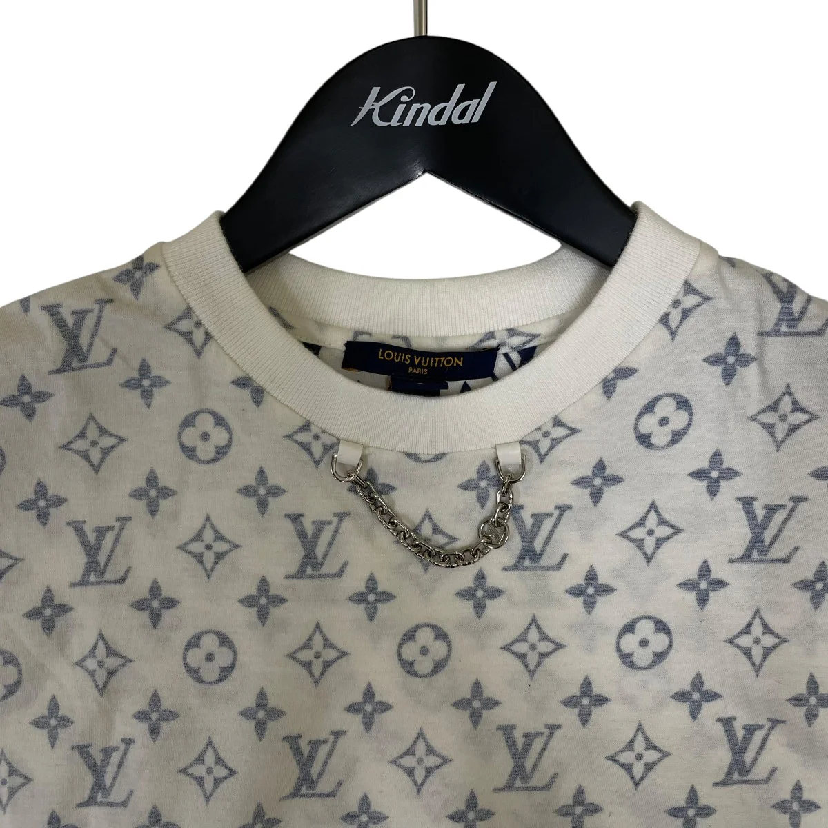 LVエスカルプリンテッドTシャツ チェーン付き 半袖Tシャツ コットンTシャツRW211W UYZ FKTS21 - Image 3