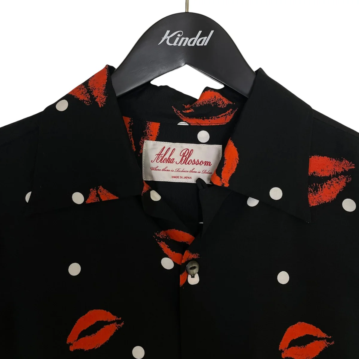 KISS SHORT SLEEVEドット柄 オープンカラーシャツ 半袖シャツ - Image 3