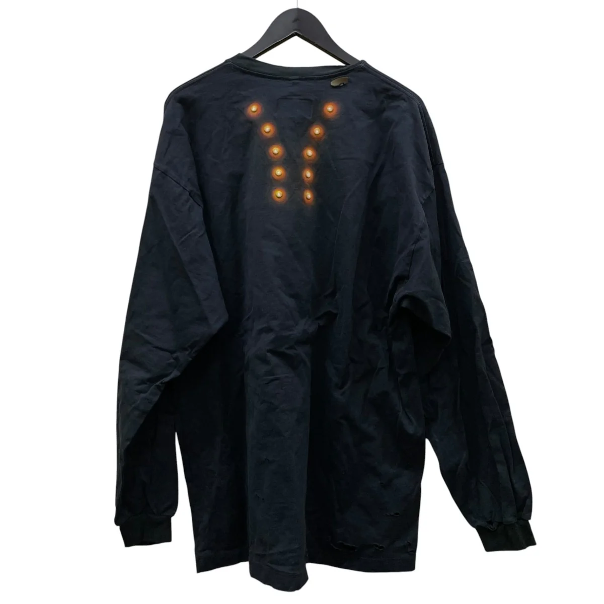 MAGNETIC LONG SLEEVE T-SHIRTプリント ダメージ加工 長袖Tシャツ コットンTシャツ24AW35CS338 - Image 2
