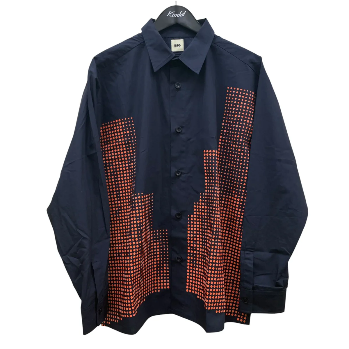 OVERPRINTRD SHIRTドット柄 プリント 長袖シャツ コットンシャツ25S4T02