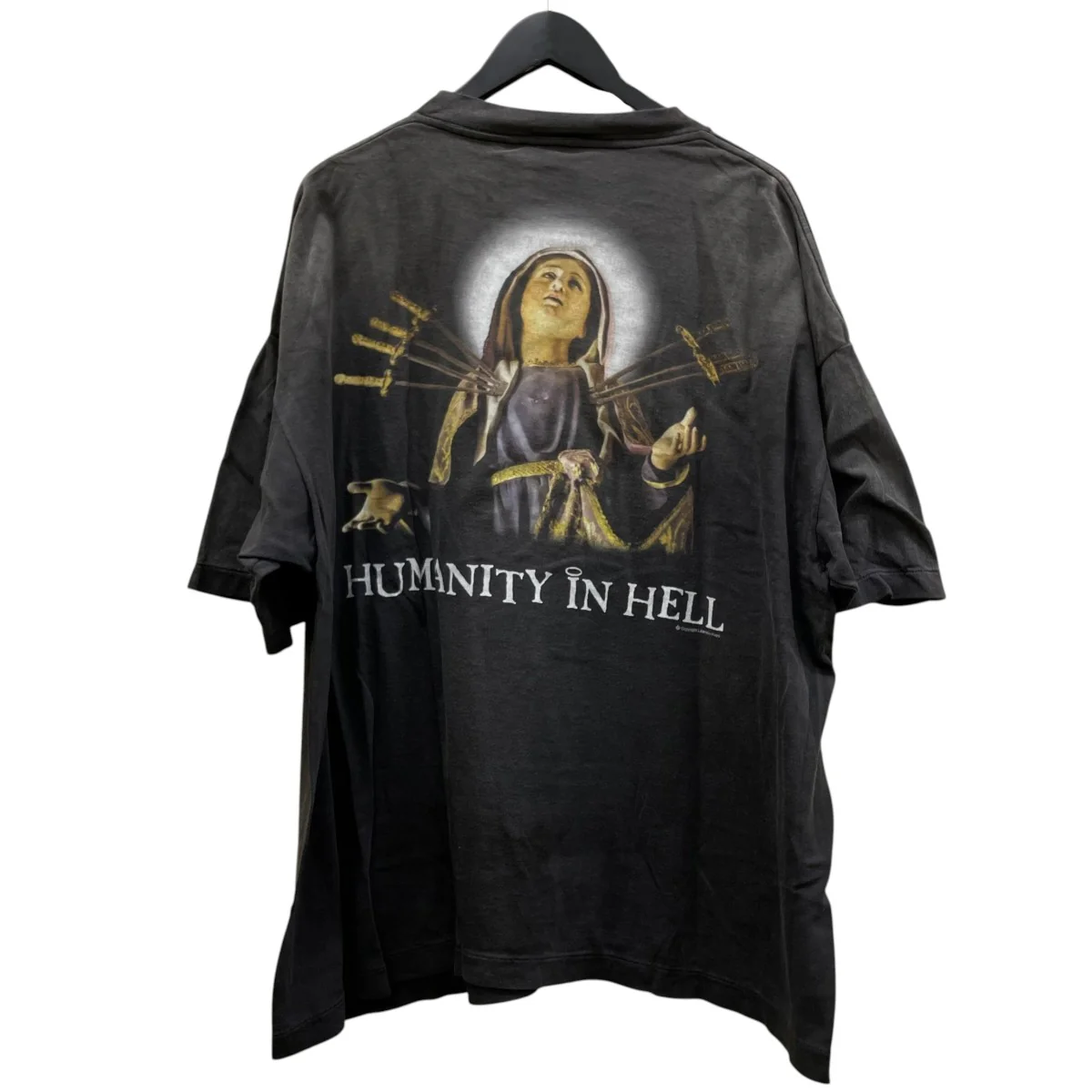 26SSJESUS SS T-SHIRT色褪せ加工 プリント 半袖Tシャツ コットンTシャツSM-MK8-0000-002 - Image 2