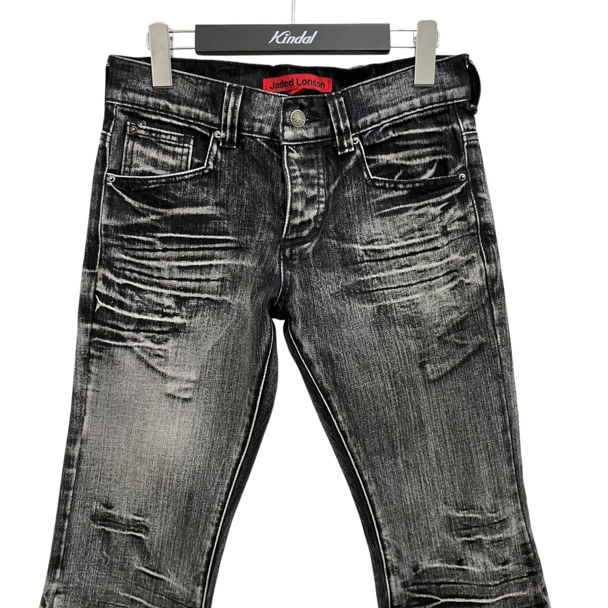 ウォッシュ加工ブーツカットデニム - Image 3