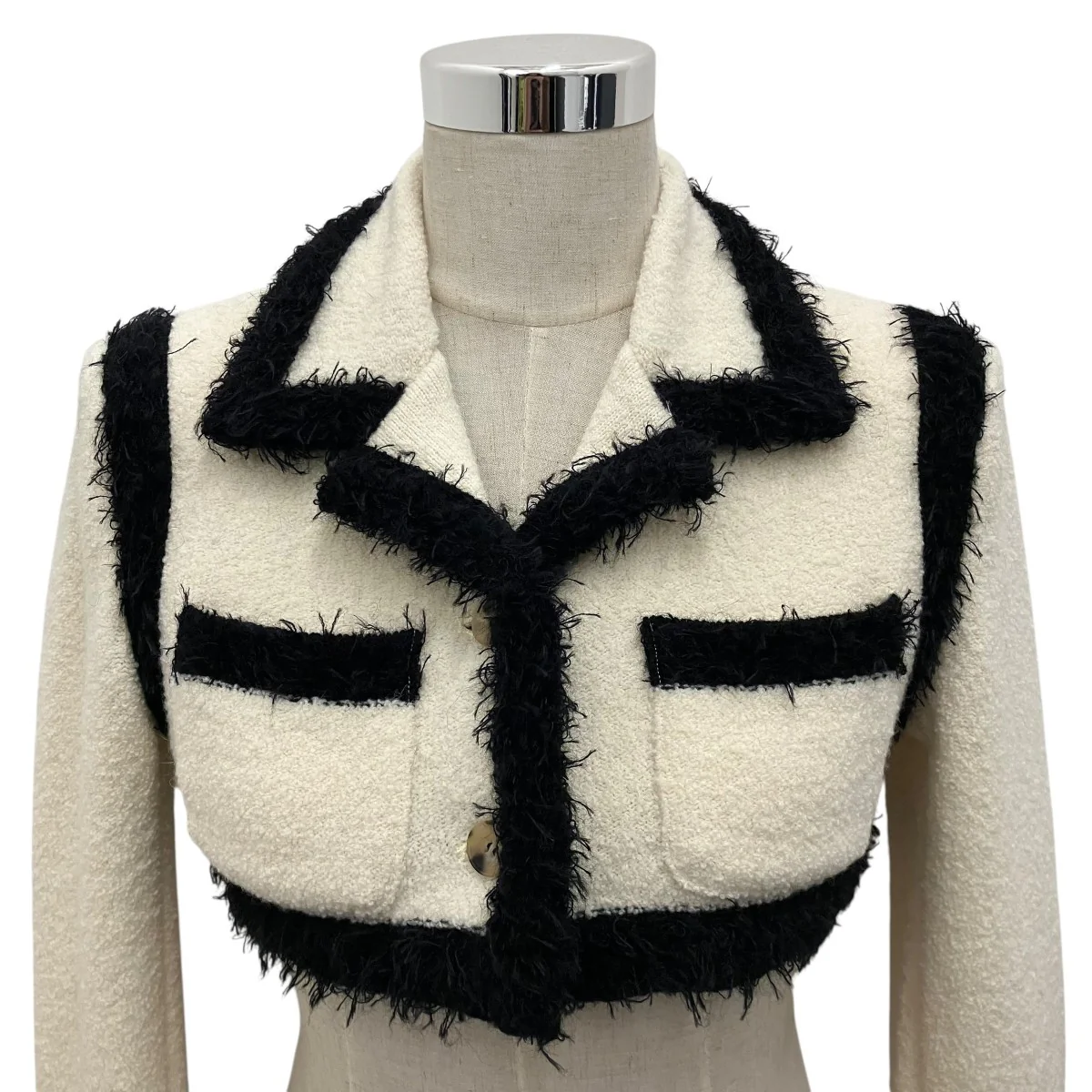 【BOUCLE KNIT SHORT JACKET】ブークルニットショートジャケットFTC254-0703 - Image 4