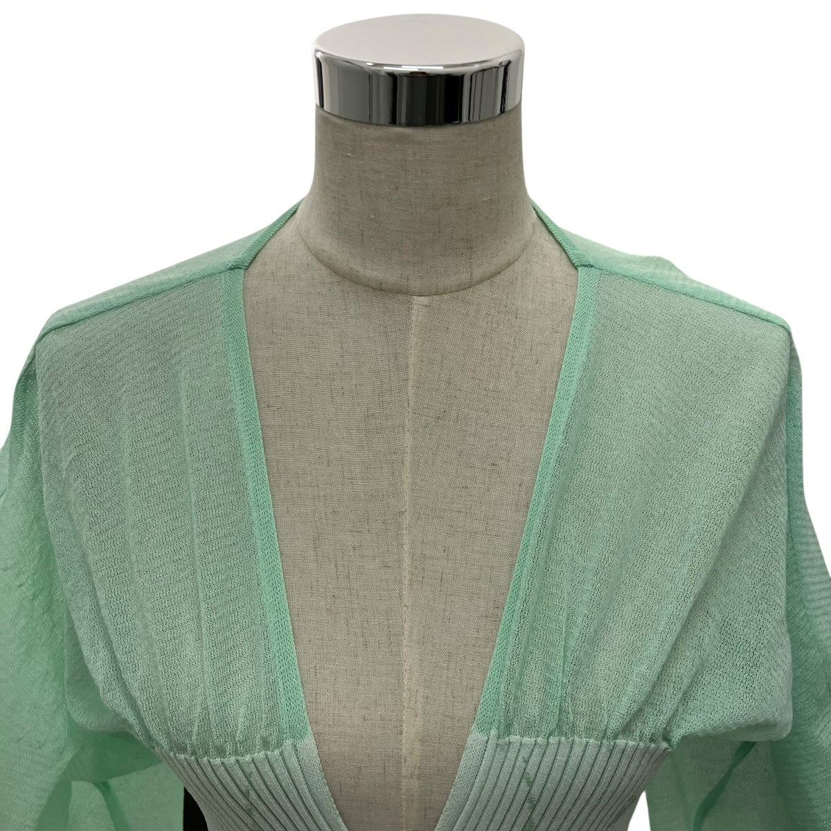 25SS【Sheer Rounded Sleeve Knitted Cardigan】ニットカーディガンMM25SS-KN066 - Image 4