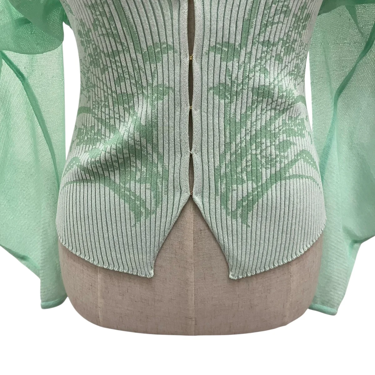 25SS【Sheer Rounded Sleeve Knitted Cardigan】ニットカーディガンMM25SS-KN066 - Image 5