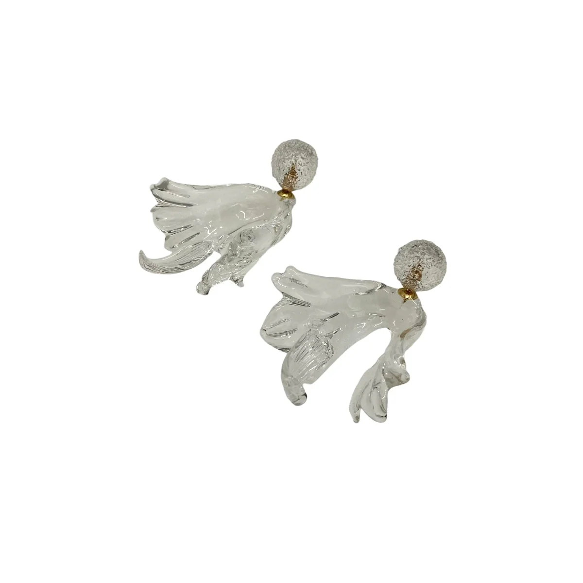 26SS【FLORAL MOTIF HANDCRAFTED GLASS EARRING】ガラスピアスMM26SS-AC309 - Image 2