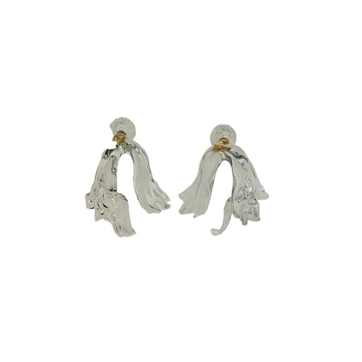 26SS【FLORAL MOTIF HANDCRAFTED GLASS EARRING】ガラスピアスMM26SS-AC309 - Image 3
