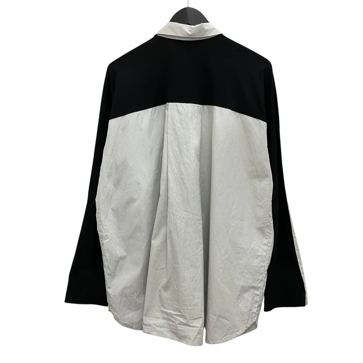 【shirt×cut long-sleeves t-shirt】ドッキングストライプブラウス470JS480-0511 - Image 2