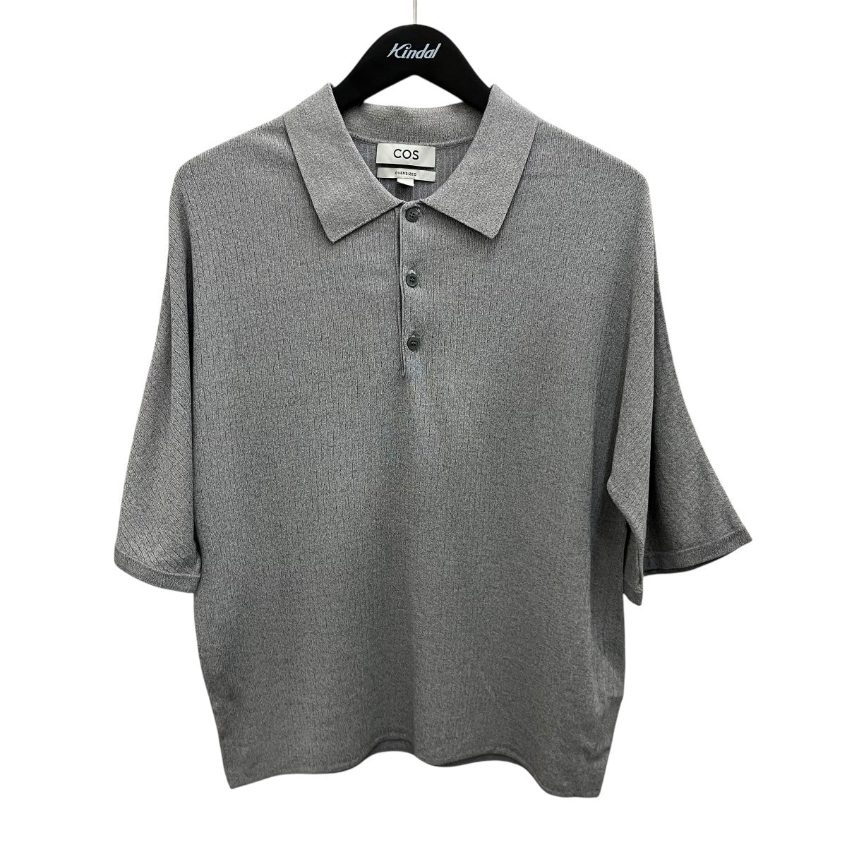 【OVERSIZED RIBBED-KNIT POLO SHIRT】ニットポロシャツ857435